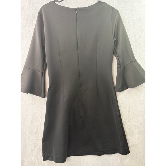 New York & Company 3/4 Bell Sleeve Black Shift Dress – Size Small - Picture 2 of 5